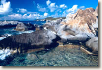 Virgin Gorda Baths, BVI sailing vacation itinerary crewed yachts