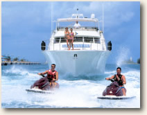 wave runners on motor yacht charter