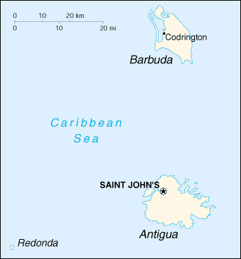 Antigua and Barbuda Caribbean Island Map Antigua Sailing Charter 