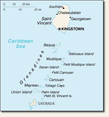 St. Vincent and the Grenadines Map