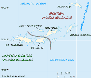 Map USVI BVI British Virgin Islands VI Sailing Charter Vacation