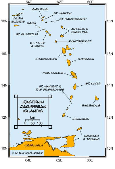 Eastern Caribbean Map Caribbean Sailing Vacations Motor Yacht Charter Destinations